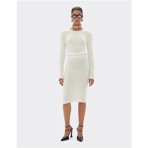 Ferrari top backless in cashmere e lana merino - female maglioni e felpe avorio 42