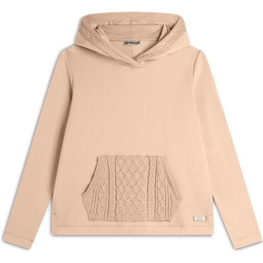 Freddy felpa con cappuccio e tasca a marsupio in tricot a trecce