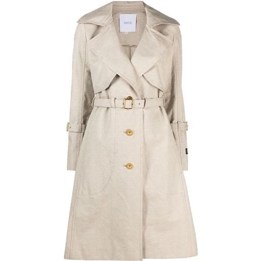 Patou trench con cintura - toni neutri