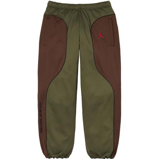 Supreme pantaloni sportivi tricot x jordan - verde