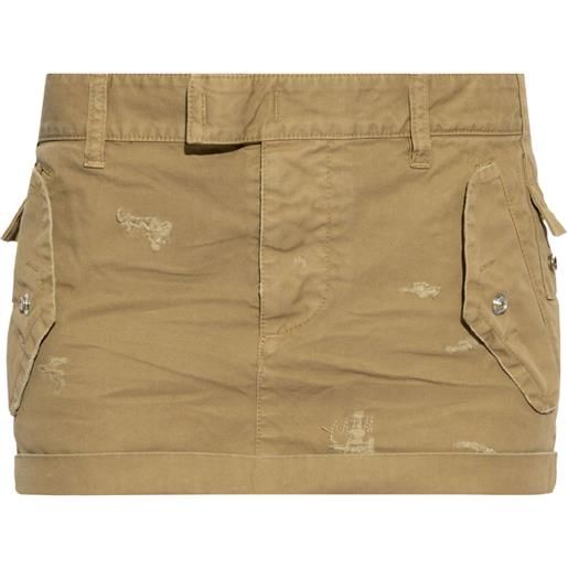 DSQUARED2 minigonna con effetto vissuto - toni neutri