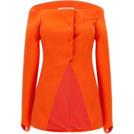 ALESSANDRO VIGILANTE blazer con spalle scoperte - arancione