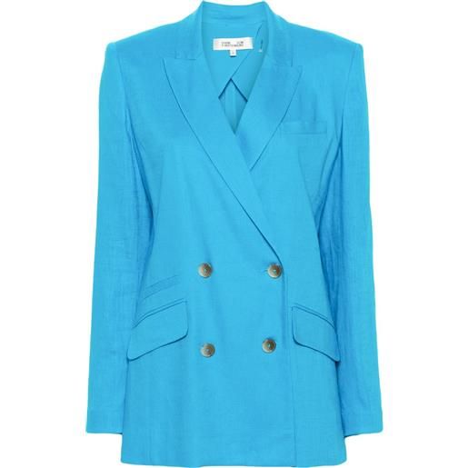 DVF Diane von Furstenberg blazer doppiopetto - cerulean blue