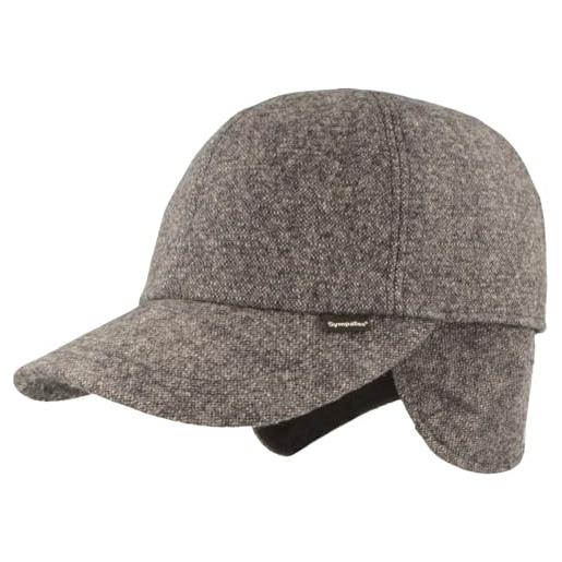 Hut Breiter breiter cappellino invernale da baseball da uomo con membrana sympatex e protezione per le orecchie apribile - cappellino in lana con morbida fodera interna, blu decorato, 64