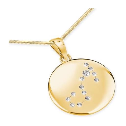 Clearine Costellazione Collana Argento a Colore Rosa-Oro Scorpione Delicato Zirconia Oroscopo zodiacale Speciale Ciondolo