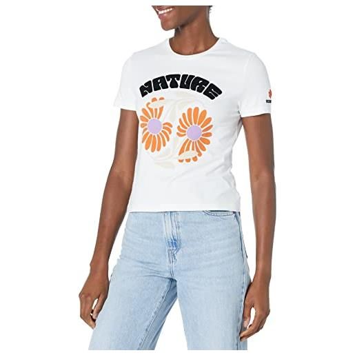 Desigual t-shirt manica corta, bianco, s donna