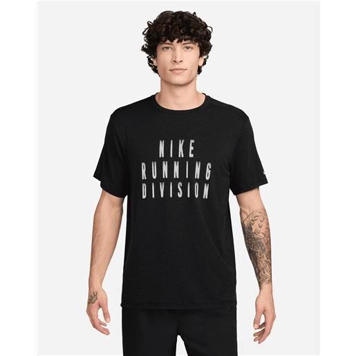 Nike rise 365 graphic m - t-shirt running - uomo - nero