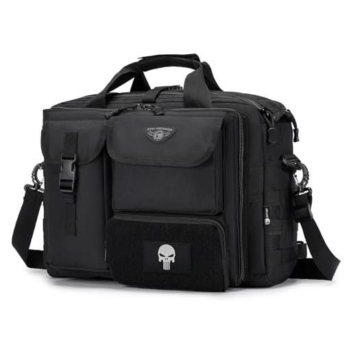 BAGZY borsa porta pc 14/15.6/17.3 pollici ventiquattrore per pc portatili borsello tattico militare molle borsa 24 ore oxford borse valigetta uomo borsa cartella portadocumenti da ufficio
