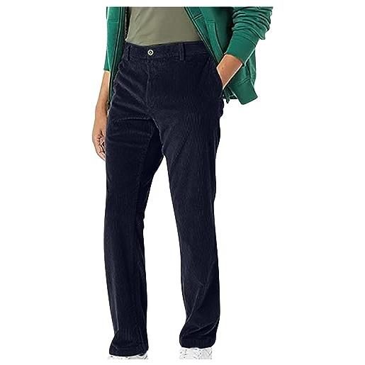 vokkrv pantaloni uomo velluto a coste elasticizzati chino slim fit gamba dritta tinta unita comoda termica in cotone elegante casual leggeri formale uffici taglie forti s-3xl