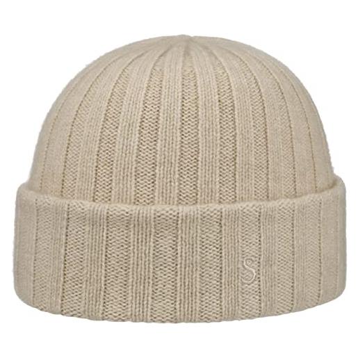 Stetson beanie cachemire undyed sustainable donna/uomo - berretto con risvolto invernale autunno/inverno inverno - taglia unica beige chiaro