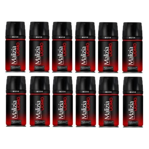 Malizia set 12 malizia deodorante uomo spray 150 musk - cura del corpo