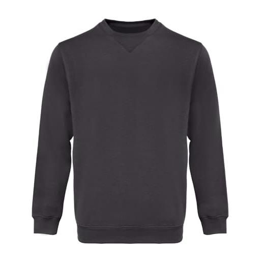 WORK IDEA felpa da uomo con scollo rotondo, abbigliamento da lavoro, maglione basic da uomo