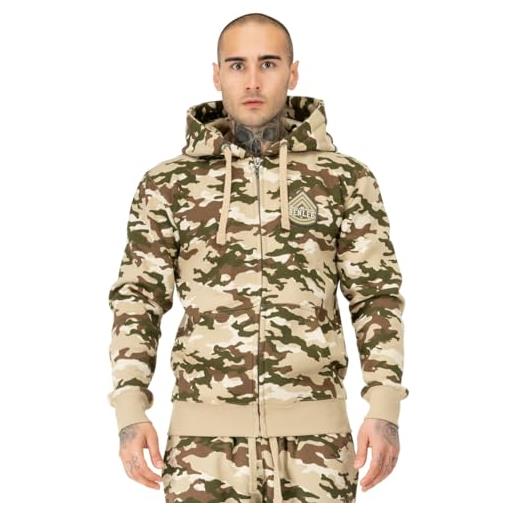 Ben Lee - felpa con cappuccio da uomo con cerniera, vestibilità normale, camo desert, m