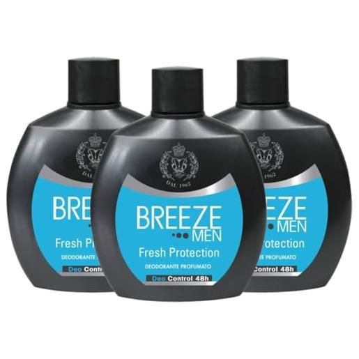 Breeze squeeze deodorante profumato unisex 48h 100 ml (3, Breeze deodorante uomo fresh protection)