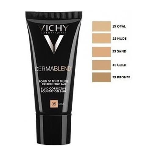 Vichy derma. Blend fondotinta correttore fluido 16h numero 35 nuance sand (30 ml)