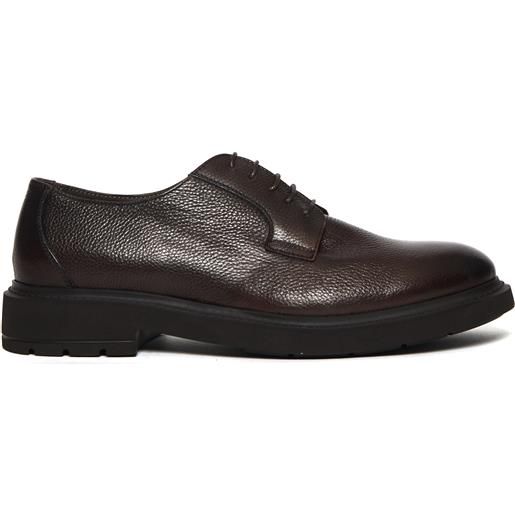 Reposi derby 6570 in pelle martellata testa di moro