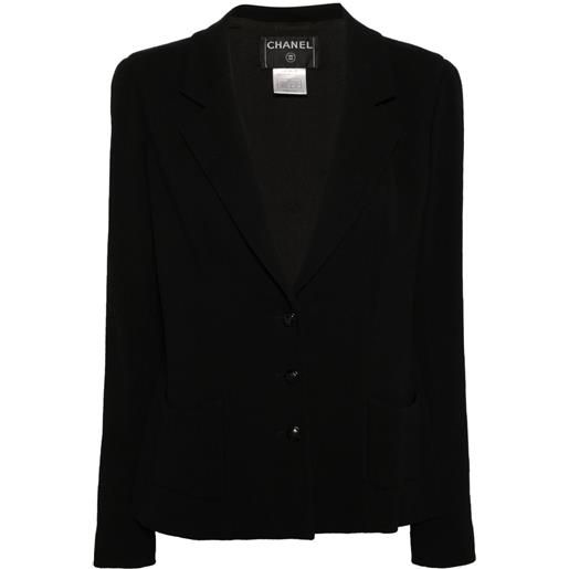 CHANEL Pre-Owned - giacca chanel anni 2000 - donna - lana/seta/spandex/elastam - taglia unica - nero