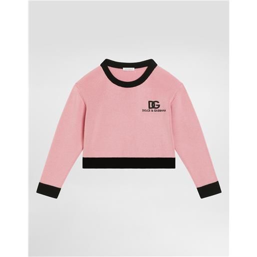 Dolce & Gabbana pullover in maglia rasata con logo dg