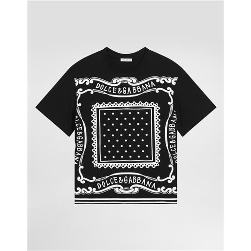 Dolce & Gabbana t-shirt in jersey stampa bandana