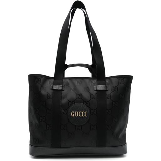 Gucci Pre-Owned - borsa tote gg supreme - uomo - tessuto/pelle di vitello - taglia unica - nero