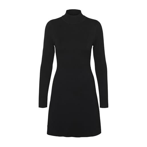 VERO MODA vmgold ls-pantaloncini da skater vestito, nero, l donna