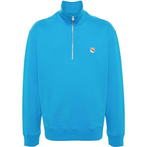 Maison Kitsuné felpa con applicazione - blu