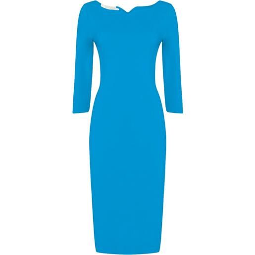 JANE abito midi hilton - blu