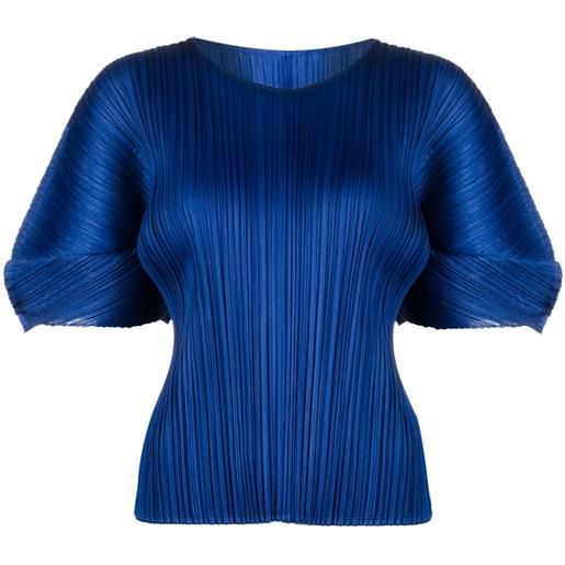 Pleats Please Issey Miyake blusa monthly colors august plissettata