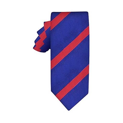 AUSCUFFLINKS cravatta sottile blu marine con strisce rosse | 5 anni di garanzia | regali per uomini | set cravatte per testimoni di nozze