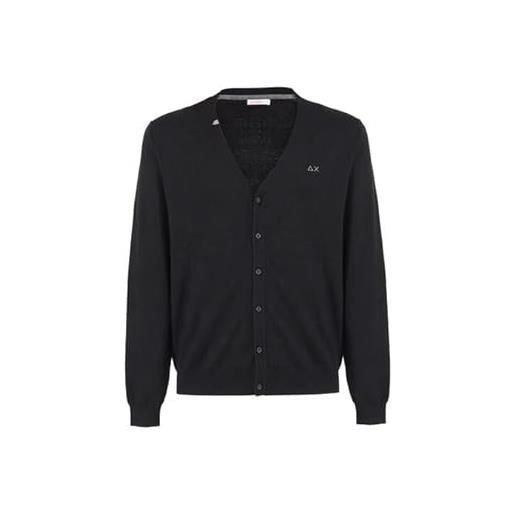 SUN68 cardigan solid nero (it, testo, l, regular, regular, nero)
