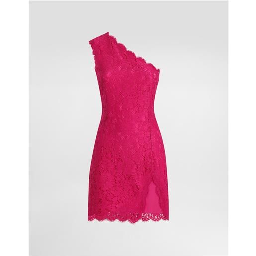 Dolce & Gabbana miniabito con spacco in pizzo cordonetto floreale