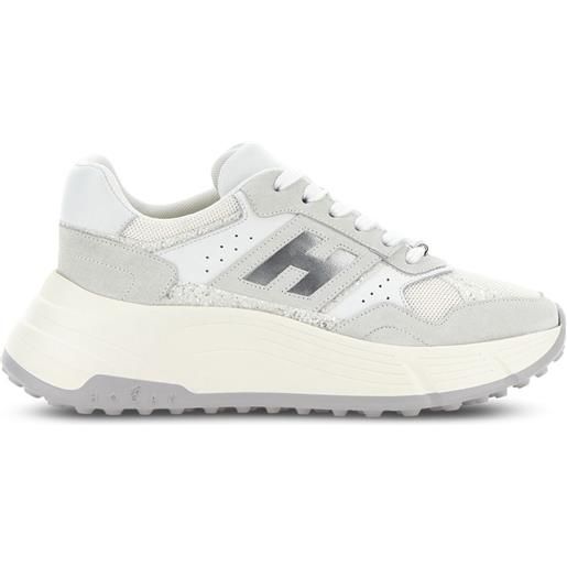 Hogan sneakers con logo - argento
