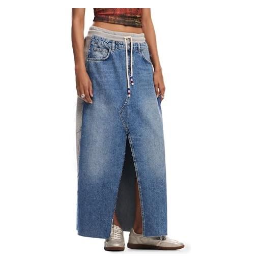 Desigual gonna da donna in denim, blu, m