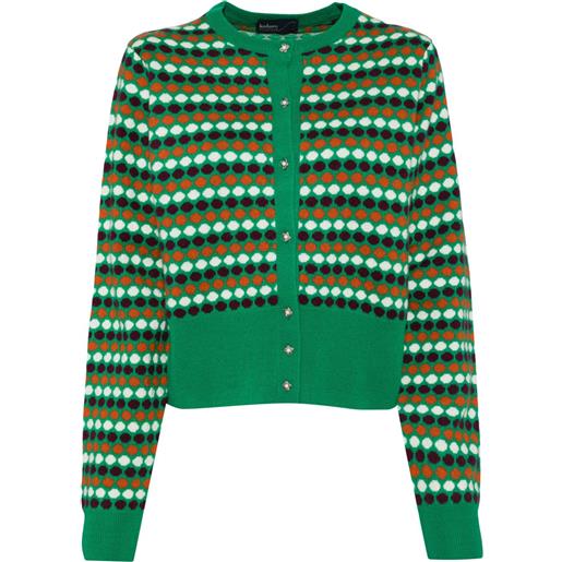 Kolor cardigan a pois - verde