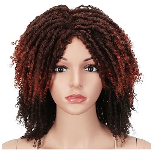 Style Icon 6 short dreadlock wig twist wigs for black women short curly synthetic wigs (17 cm, dytd4/130j)