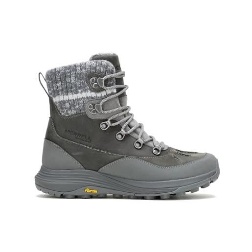 Merrell siren 4 thermo mid zip wp, stivali da escursionismo donna, carbone, 42.5 eu