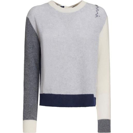 Marni maglione con design color-block - grigio