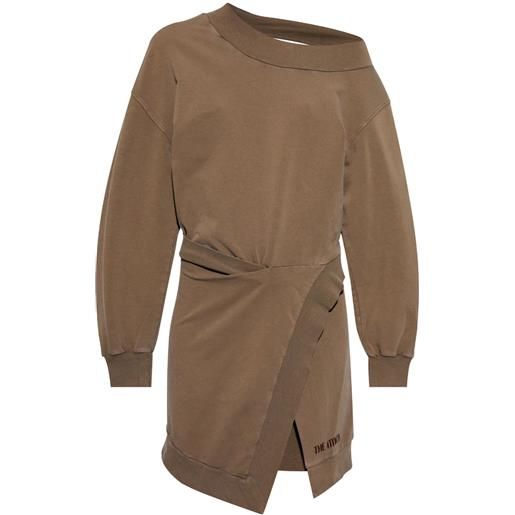 The Attico abito corto con applicazione - marrone