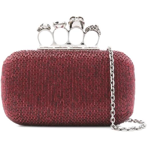 Alexander McQueen Pre-Owned - clutch four ring - donna - pelle di agnello/metallo/plastica - taglia unica - rosso