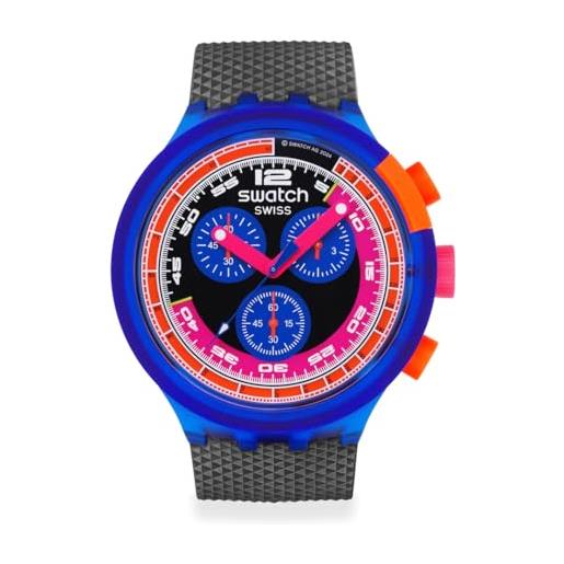 Swatch - orologio in plastic. Blu-blu-nero