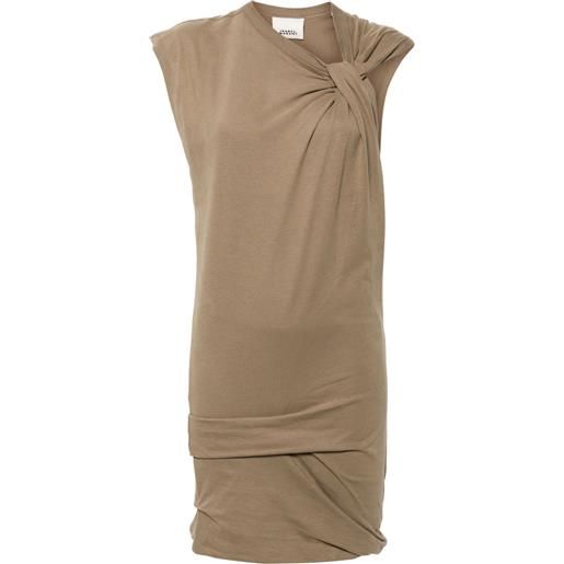 ISABEL MARANT abito modello t-shirt leany asimmetrico - toni neutri