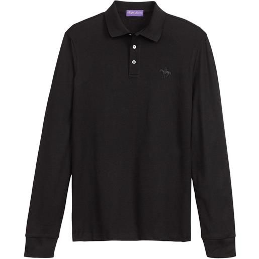 Ralph Lauren Purple Label polo con ricamo - nero