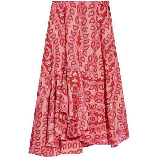 ETRO gonna asimmetrica con stampa paisley - rosa