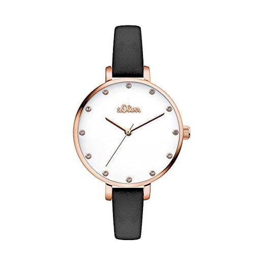 S.Oliver Orologio Donna TMI Con Cinturino In Pelle Sintetica - Modello 2040119, Impermeabile 3 Bar