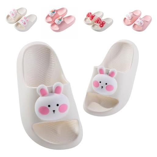 Fadezar scarpe da spiaggia e piscina ragazzi ragazze infradito ciabatte da bagno bambino bambini sandali estivi antiscivolo doccia pantofole slippers coniglio 34 (dimensioni etichetta 220mm)