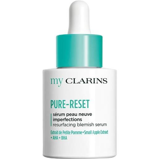 Clarins pure-reset siero anti-imperfezioni rinnovatore 30 ml siero fresco e leggero per un effetto pelle rigenerata