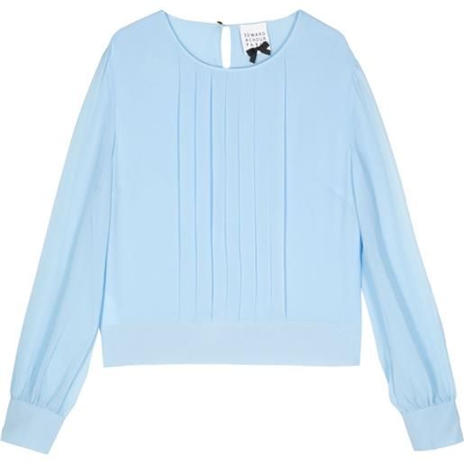 Edward Achour Paris blusa a maniche lunghe con pieghe