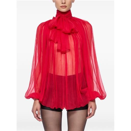Atu Body Couture blusa in chiffon - rosso
