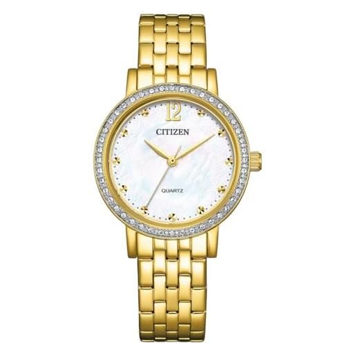 Citizen orologio da donna modello: el3102-50d, oro, bracciale