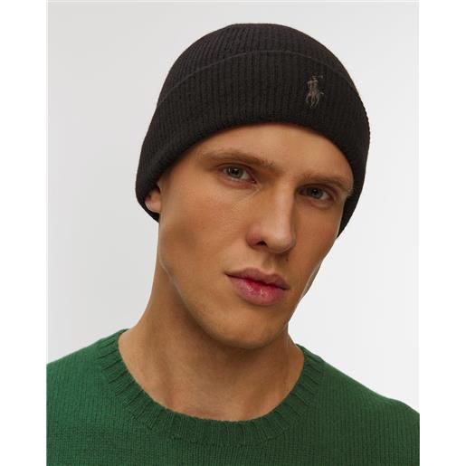 Polo Ralph Lauren berretto nero in cashmere da uomo Polo Ralph Lauren